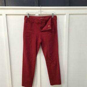 Old Navy red ankle Pixie pants